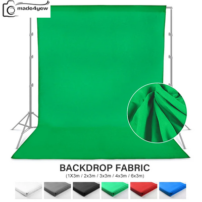 3Mx1/2/3/4/6M Photography Backdrops Muslin Cotton Black Green Screen Fabric Chroma Key Photo Background Cloth for Photo Studio
